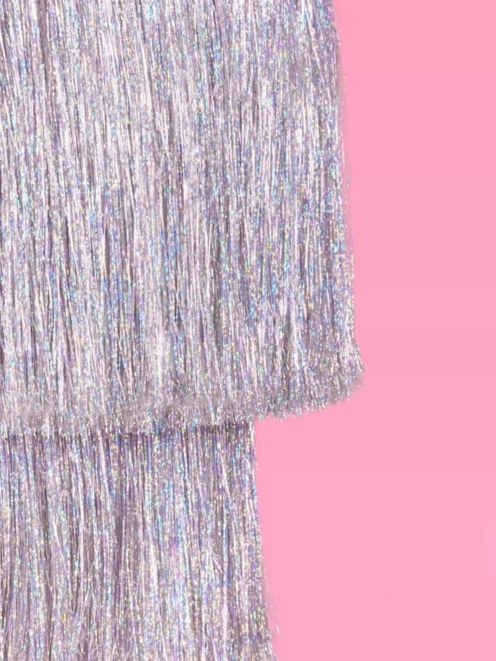 Iridescent Silver Foil Fringe Tinsel Chandelier | Bachelorette, Birthday & NYE